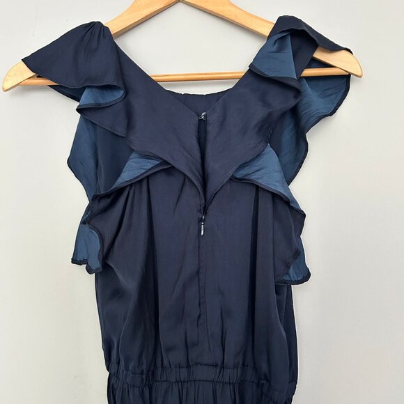 Ann Taylor LOFT Flutter Racerback Jumpsuit – Navy Blue – Size 2 - Picture 5 of 10